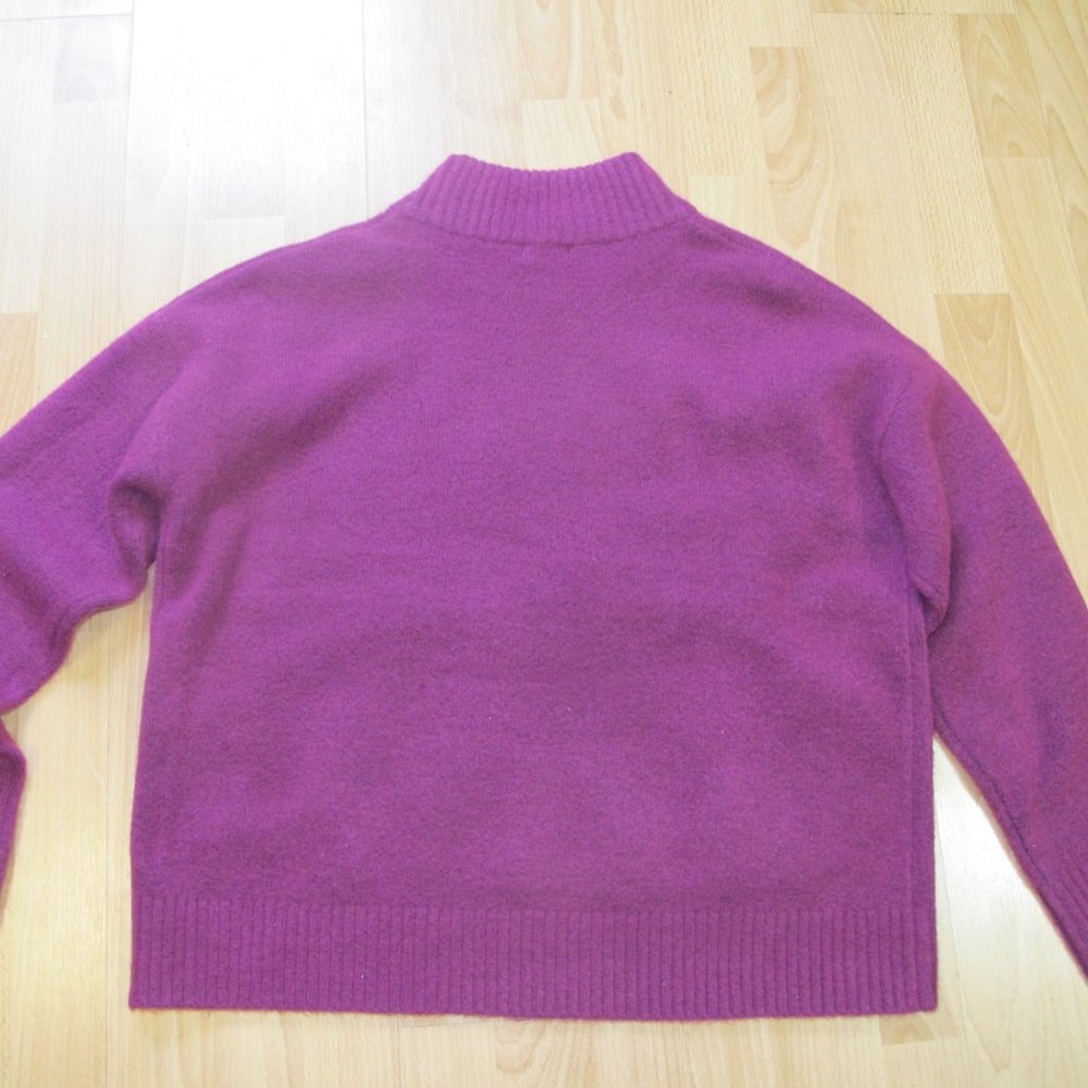 RW&CO. Magenta Cowl Neck Sweater with Heart Detail - Picture 8 of 8